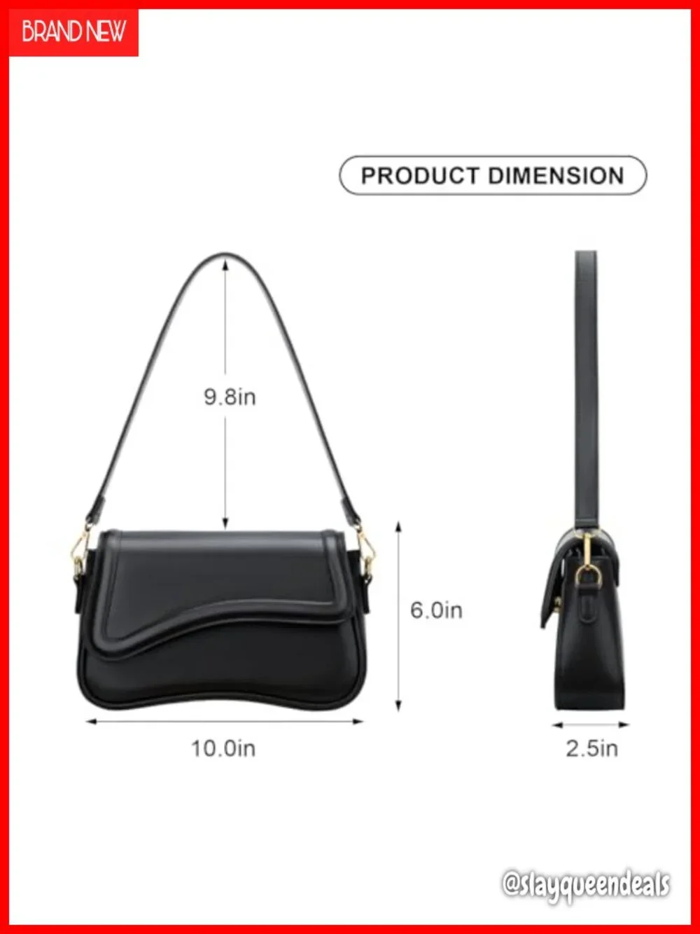 PU Leather Hobo Shoulder Bag Mini Clutch Crossbody with Gold Chain